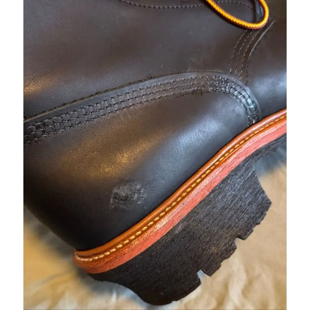 Red Wing Shoes Size 11.5 2218 Steel Toe Black Logger Boots Work Boots Men USA